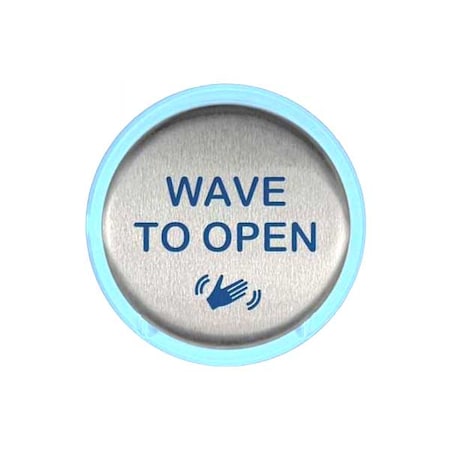 Rci RCI: 950TW6 Short-Range Touchless Actuator "Wave To Open" text Satin Stainless Steel RCI-950TW6